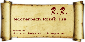 Reichenbach Rozália névjegykártya