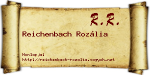 Reichenbach Rozália névjegykártya